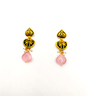 Heart Flower Earring